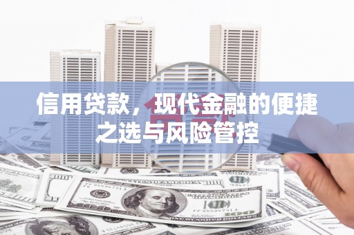 江汉信用贷款，现代金融的便捷之选与风险管控