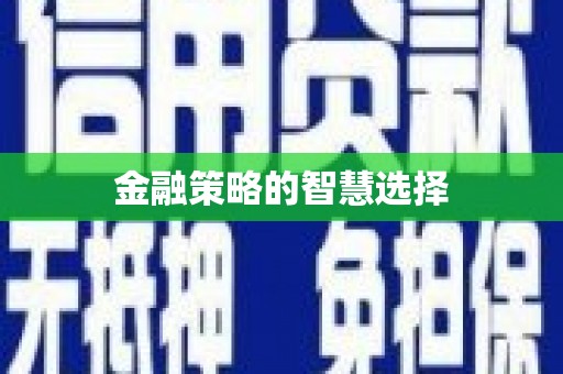 江汉金融策略的智慧选择